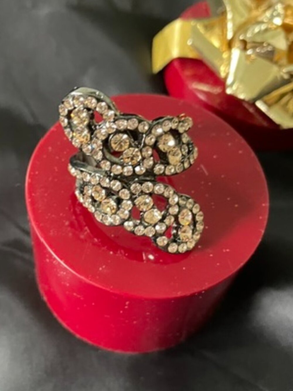 Exquisite Fashion Rose Blush Rhinestone Ring - Picture 6 of 13